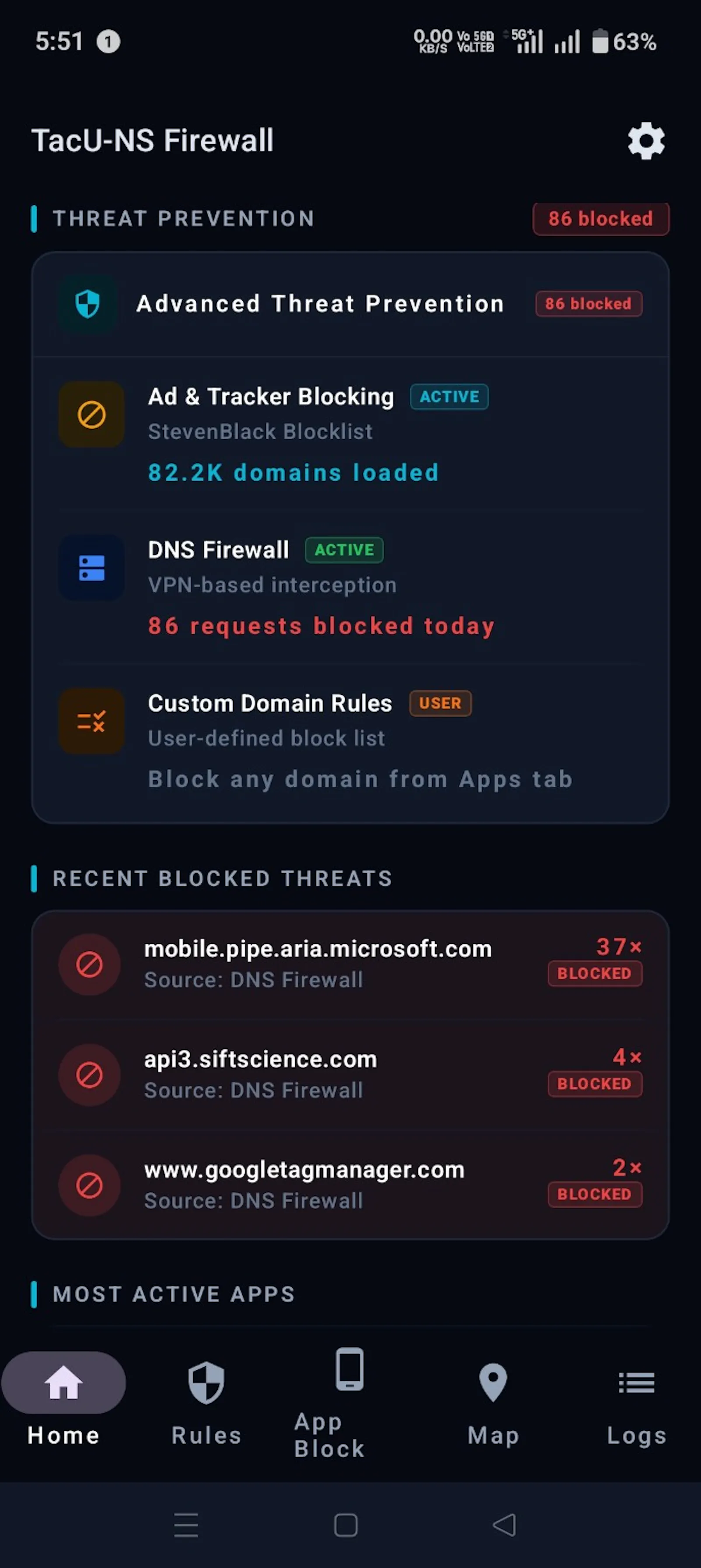 TacUNS Firewall screenshot 3