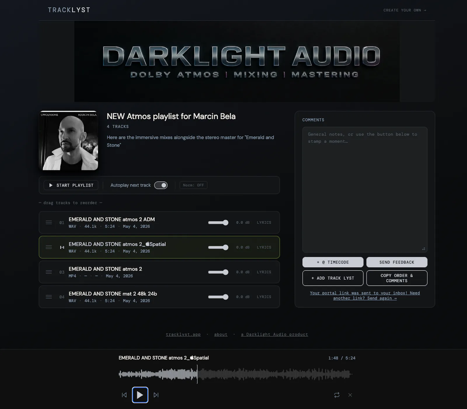 Tracklyst  screenshot 1