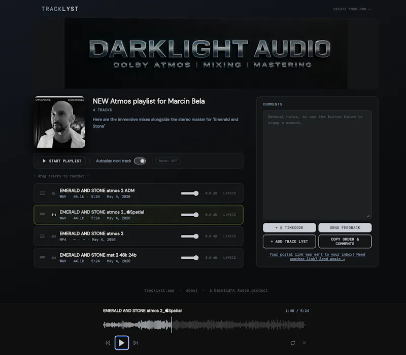 Tracklyst  screenshot 1