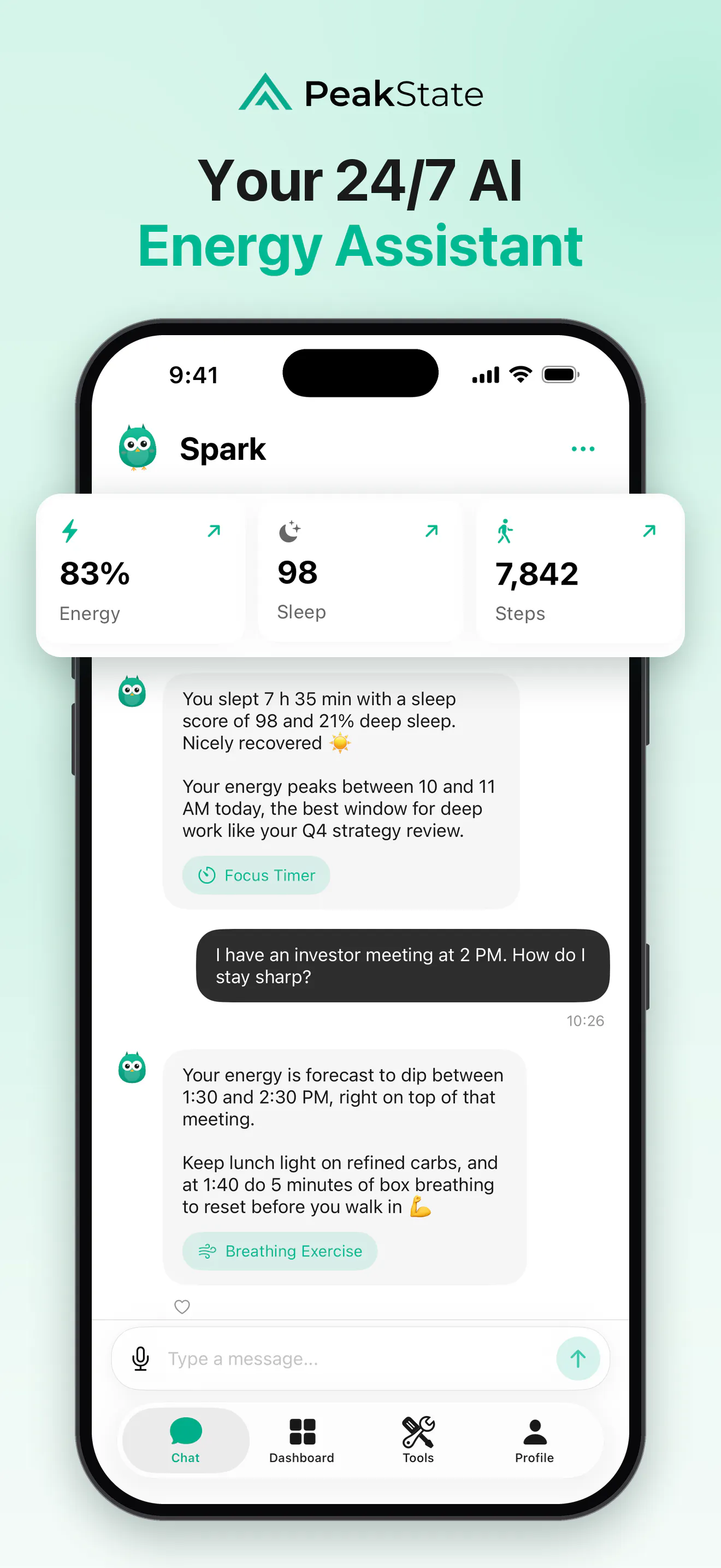PeakState: AI Energy Assistant gallery image