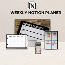 Weekly Planner Notion PLR Template gallery image