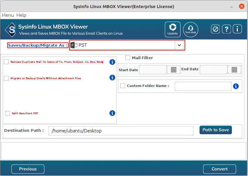 Sysinfo Linux Mbox Viewer media 4