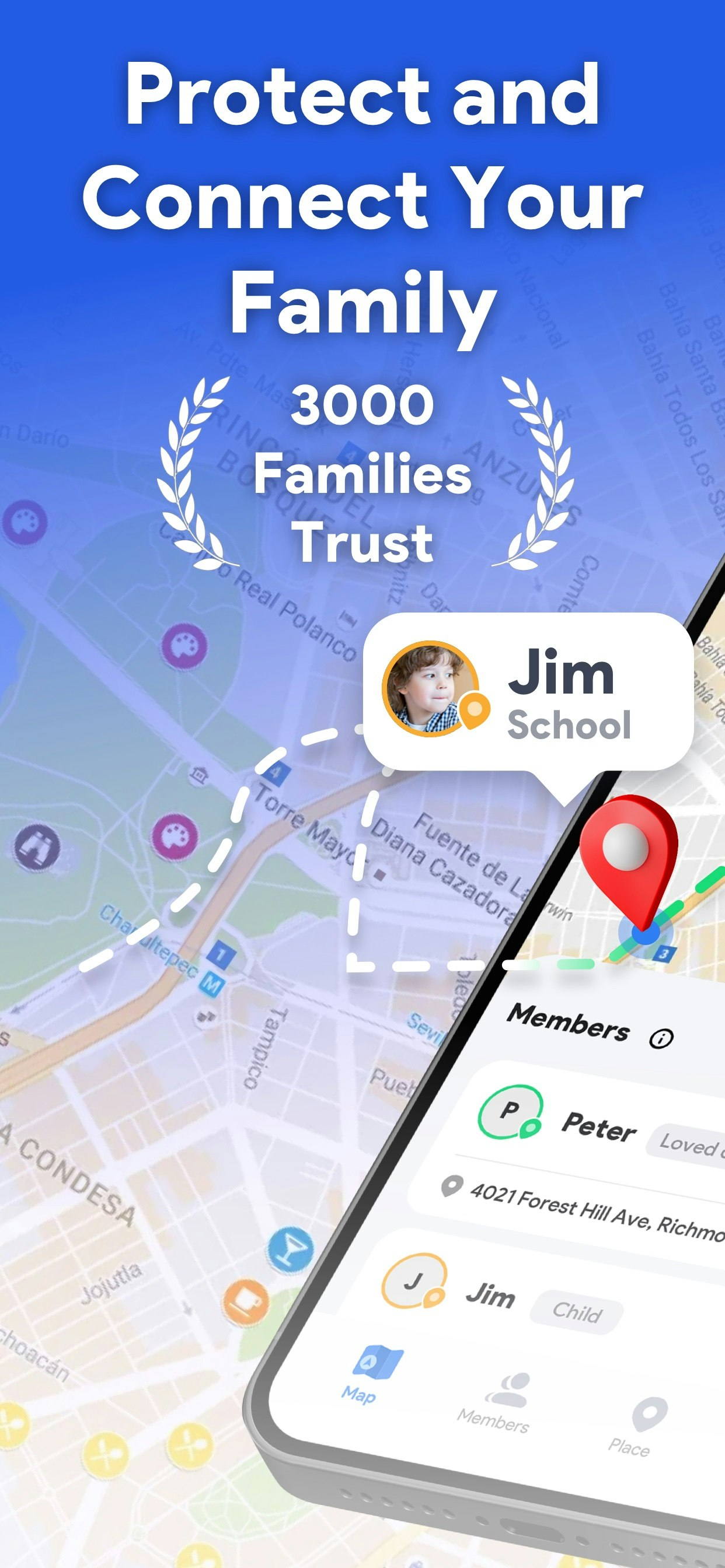 Mídia 5 de Safekit: Família de localização da pista - Kids & Family & Friends Tracker de localização