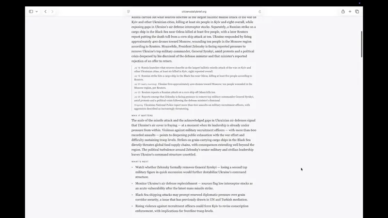 Citizen's Daily Brief screenshot 1 (video preview)