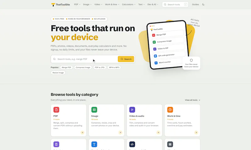ThatToolSite screenshot 2