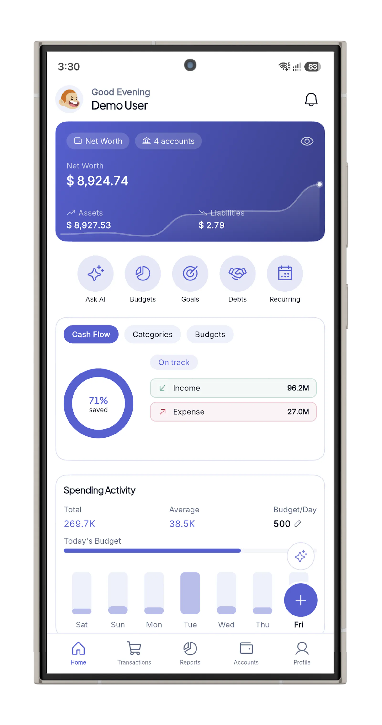 Poka: Private Expense Tracker screenshot 1