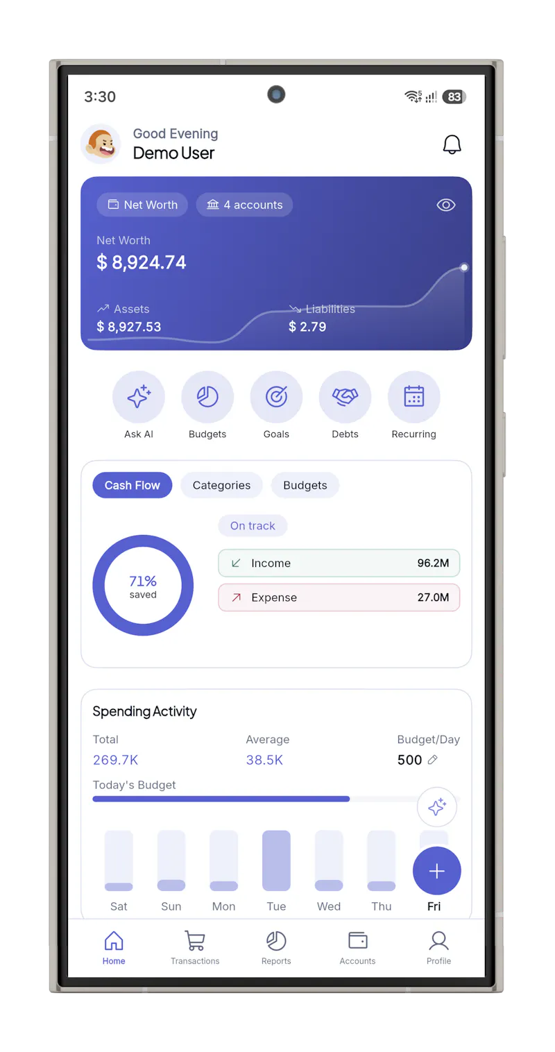 Poka: Private Expense Tracker screenshot 1