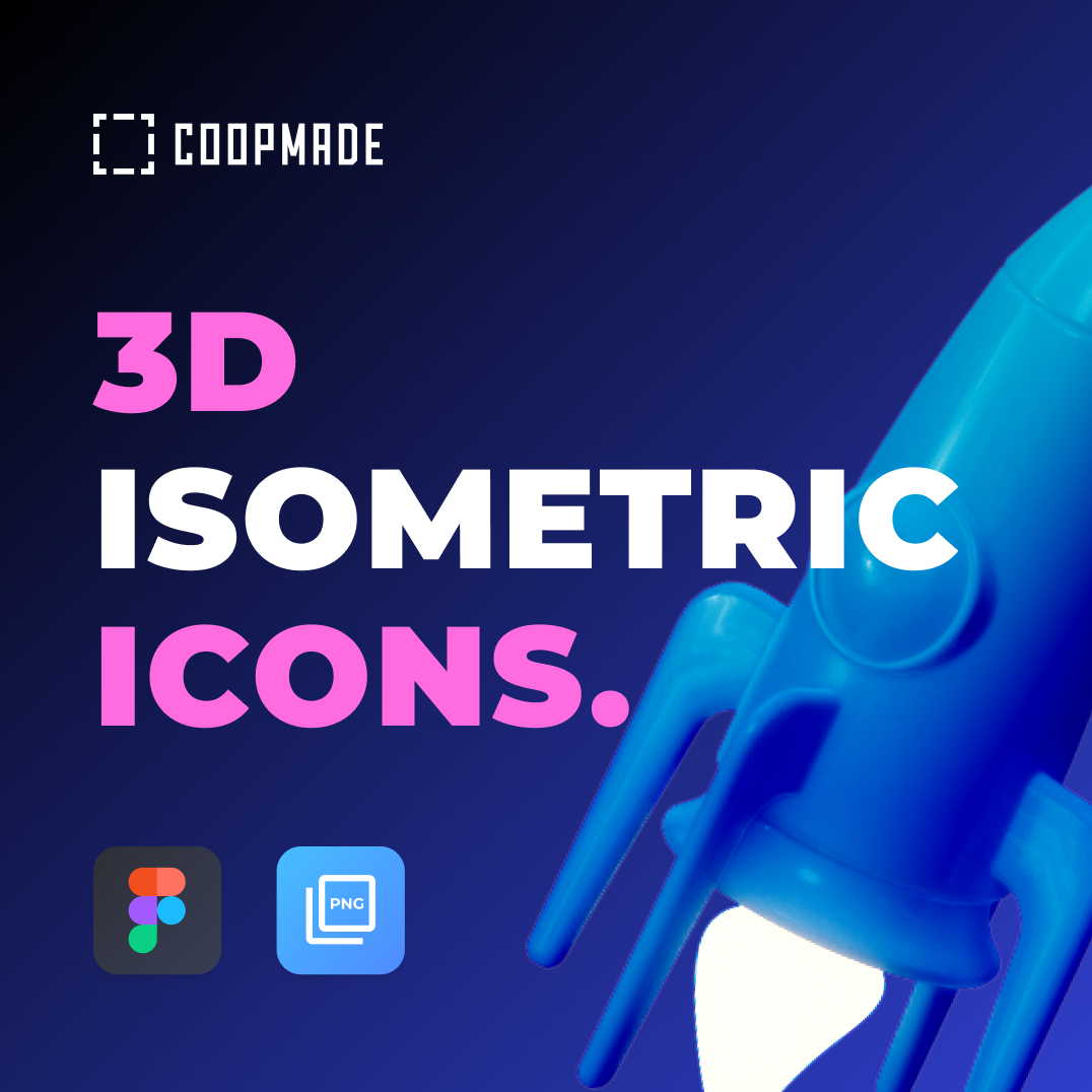 Ikon isometrik 3D Figma