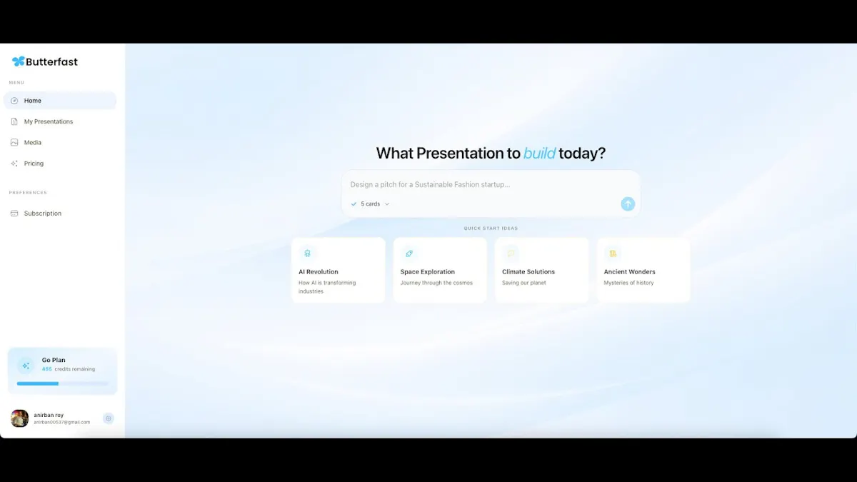 Butterfast — AI Presentations