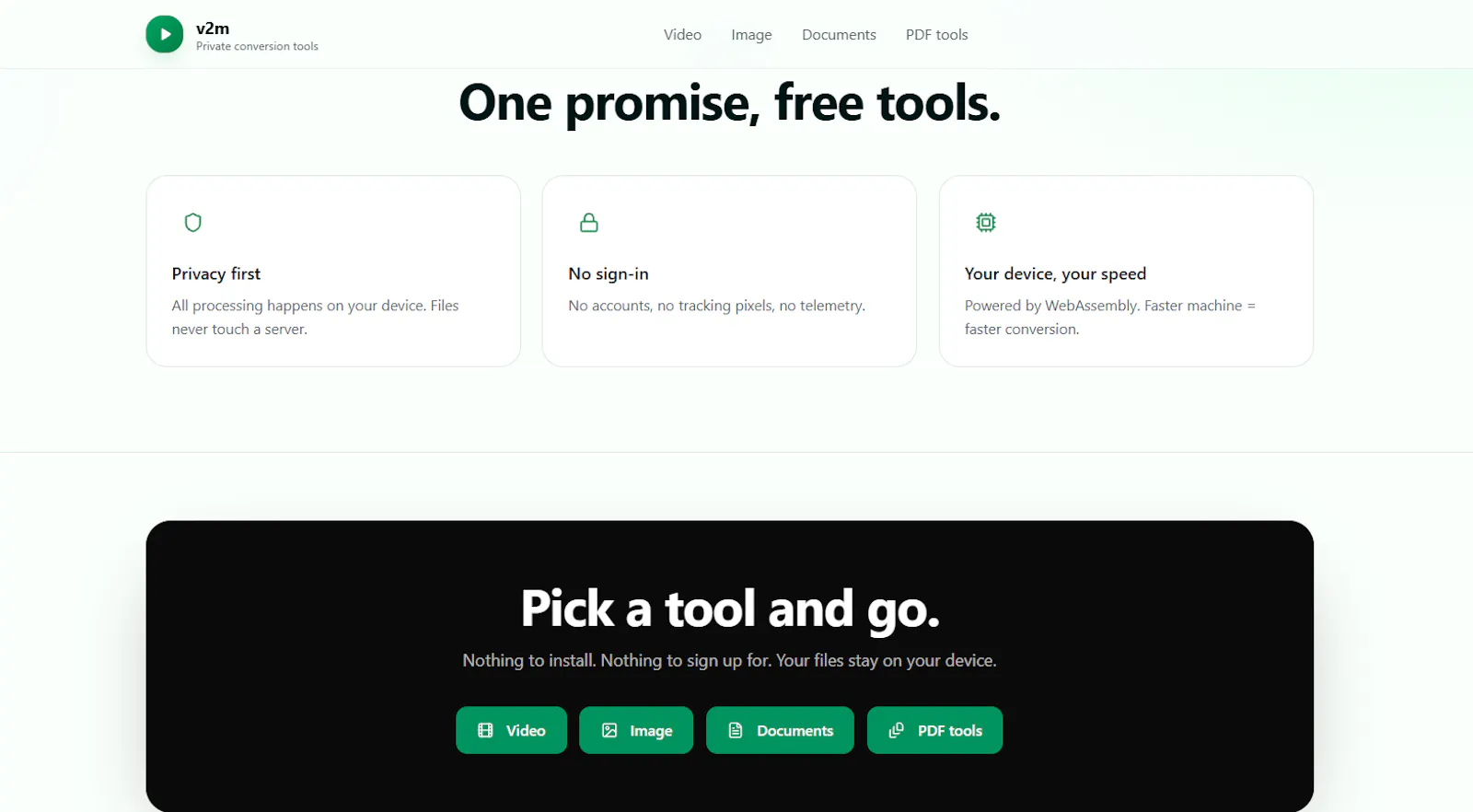 v2m — Free In screenshot 1
