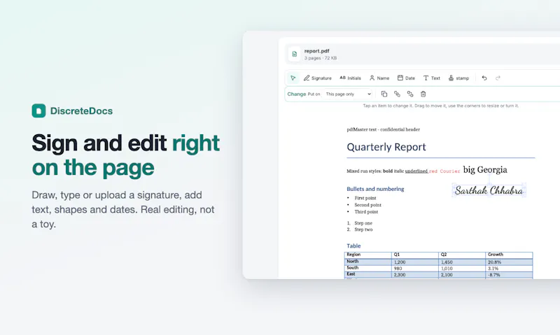 DiscreteDocs screenshot 4