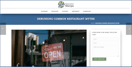 Restaurateur Sherpa website gallery image