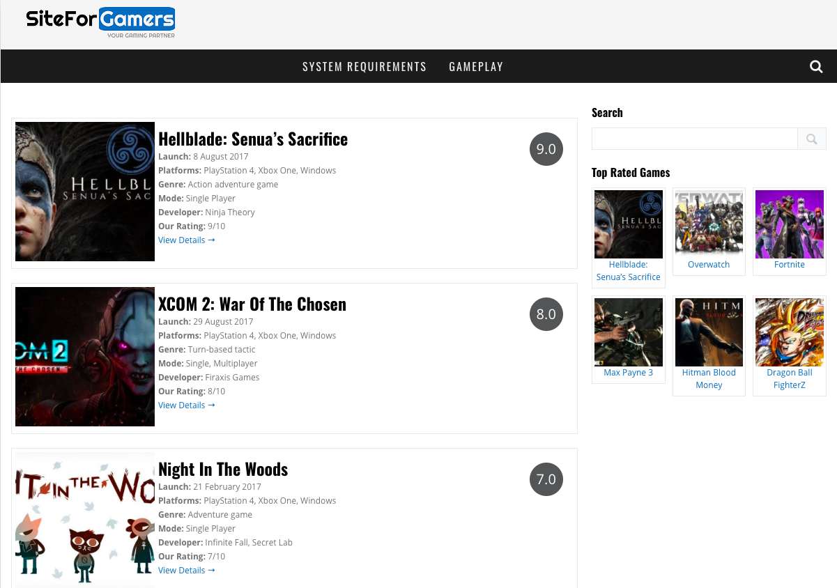 Site For Gamers gallery image