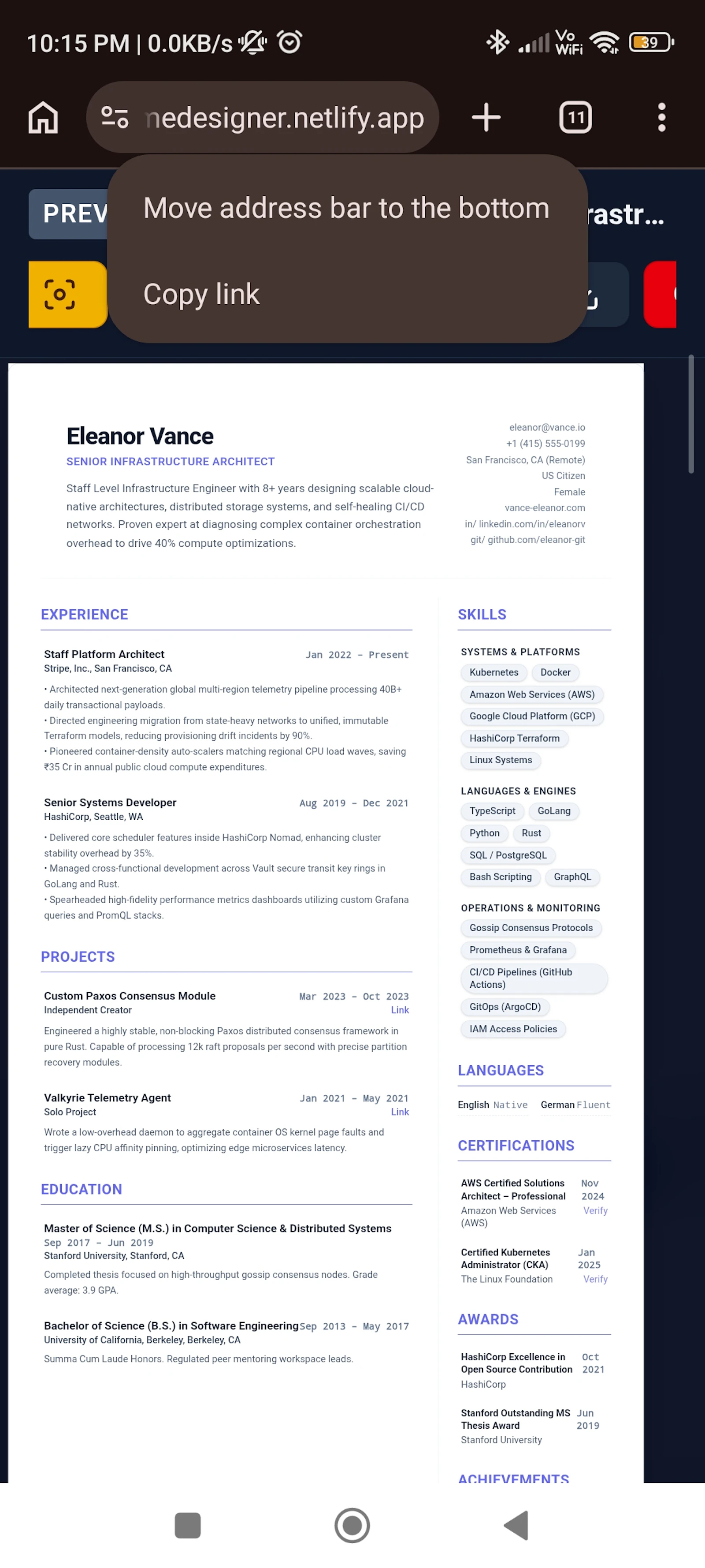 ATS Compliant Free Resume Designer  screenshot 2