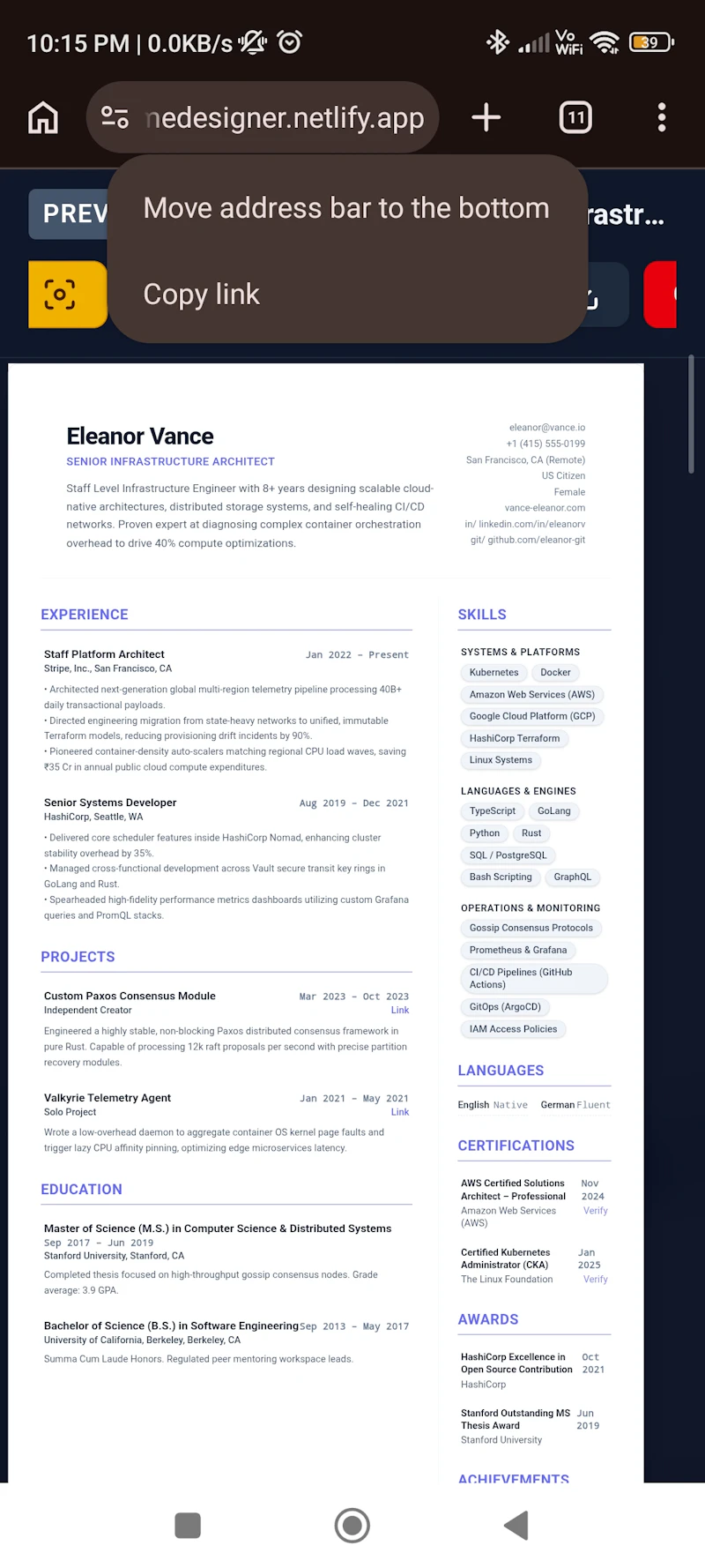 ATS Compliant Free Resume Designer  screenshot 2