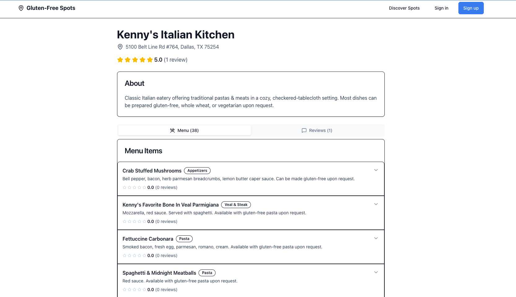 Gluten Free Spots (Favorite dishes GF) gallery image