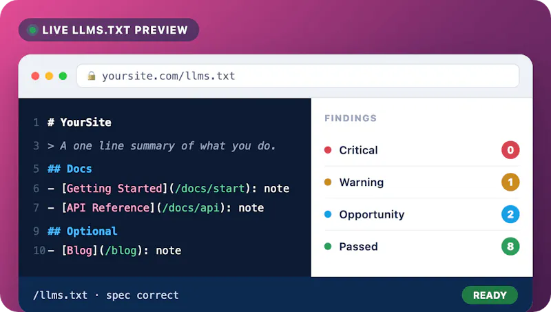 LLMs.txt File Generator screenshot 1