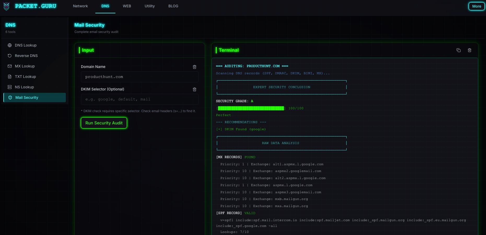 packet.guru - Screenshot 3 showing product features and functionality