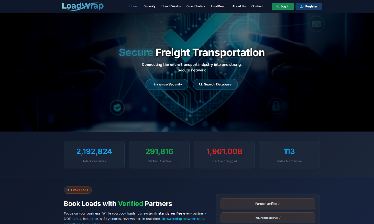 LoadWrap - Main product screenshot demonstrating key features and user interface