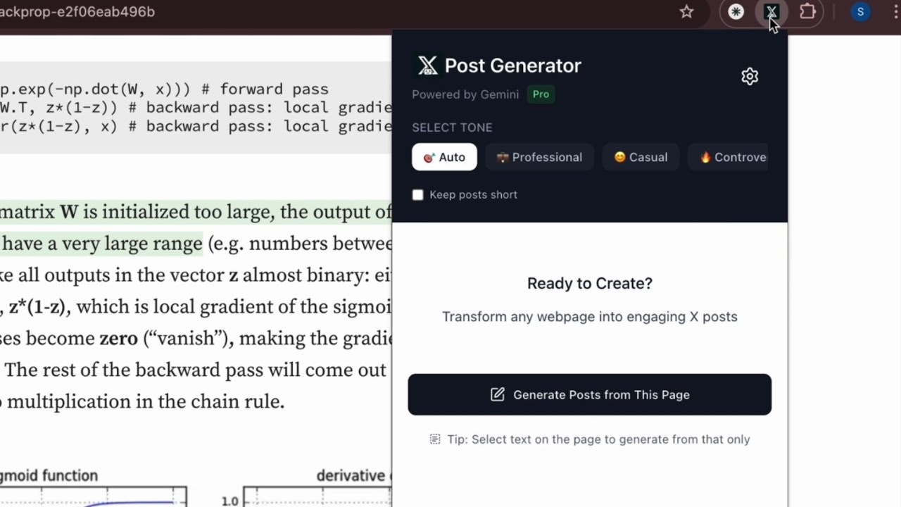X Post Generator gallery image