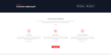 LaunchPad - Mobile App Landing Page gallery image