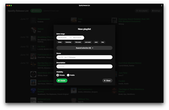 Spotify Release List gallery image