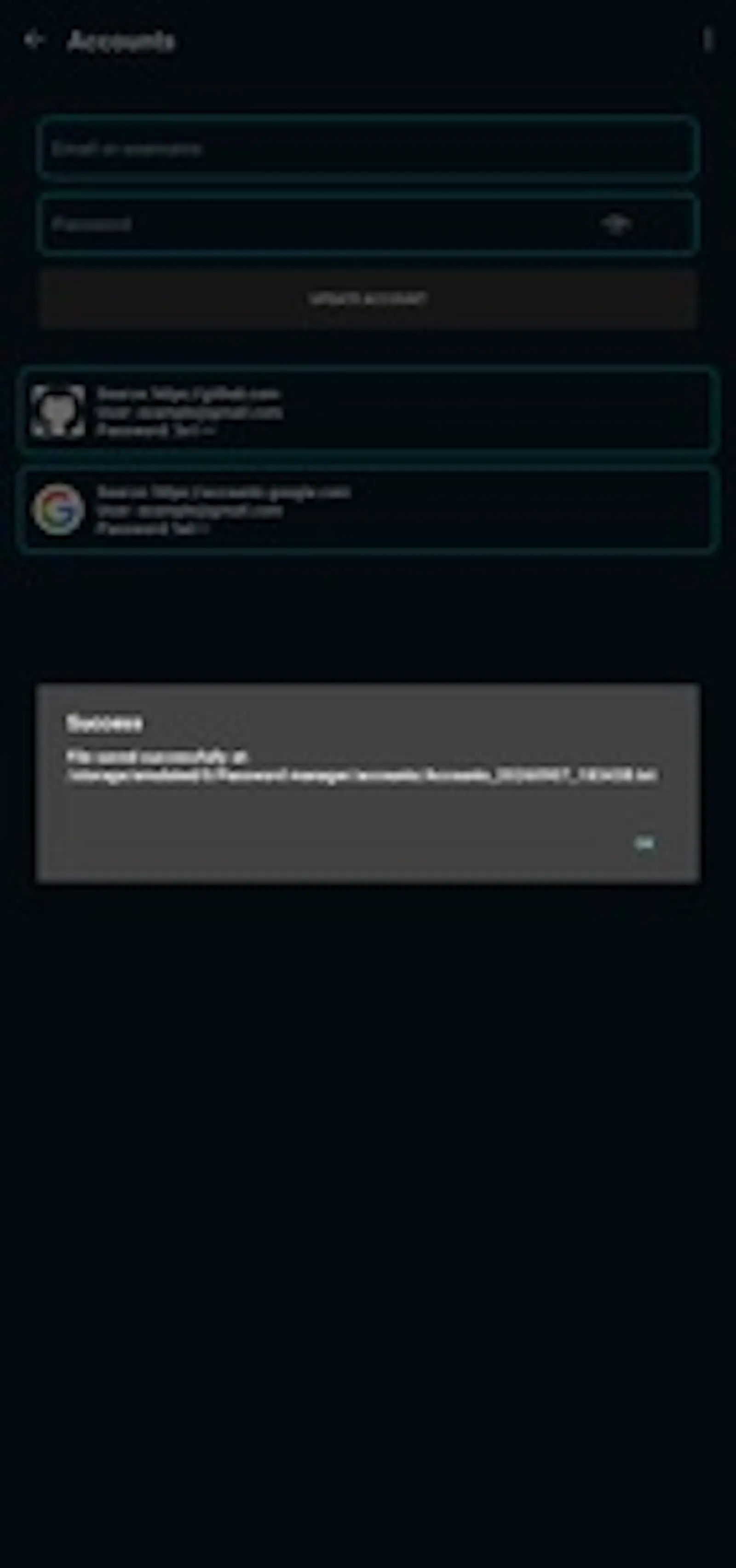 Password manager  screenshot 1
