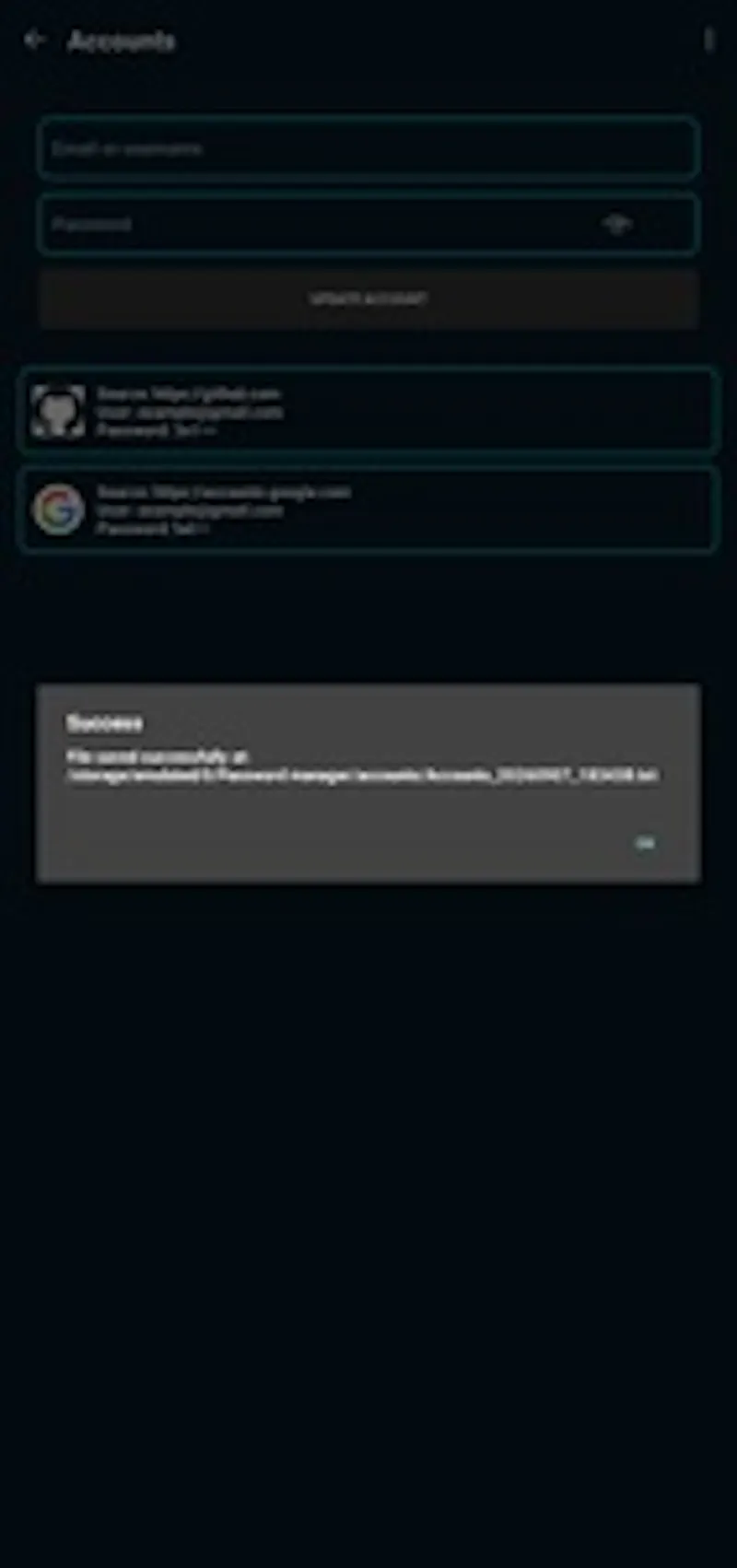 Password manager  screenshot 1