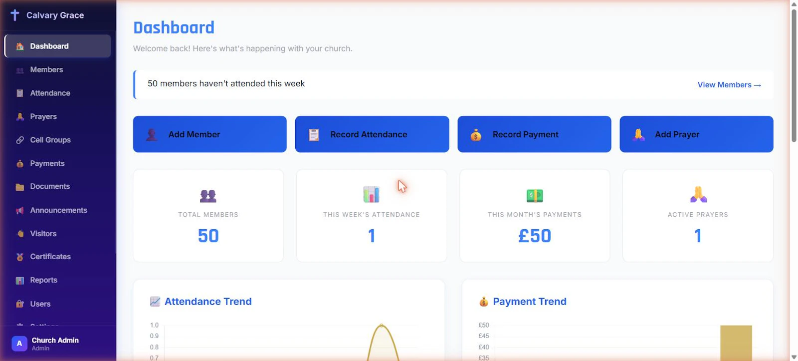 Church CMS screenshot 1