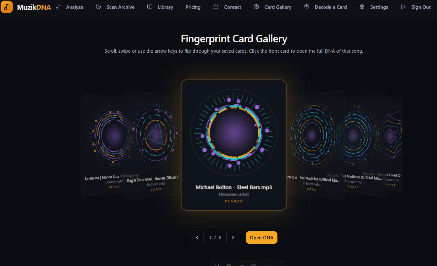MuzikDNA screenshot