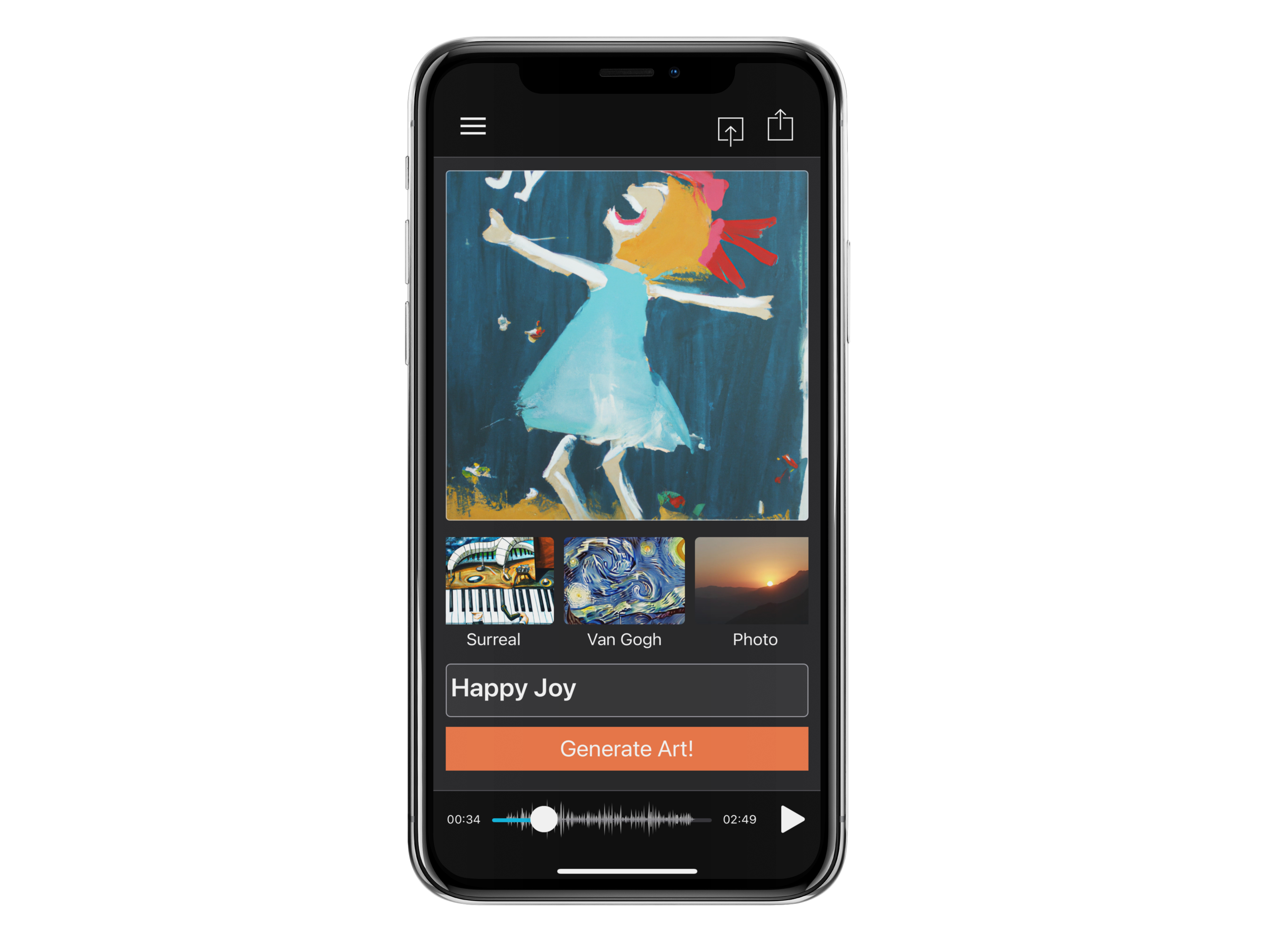 Maive: Exportador de vídeo da AI Music Ai media 3