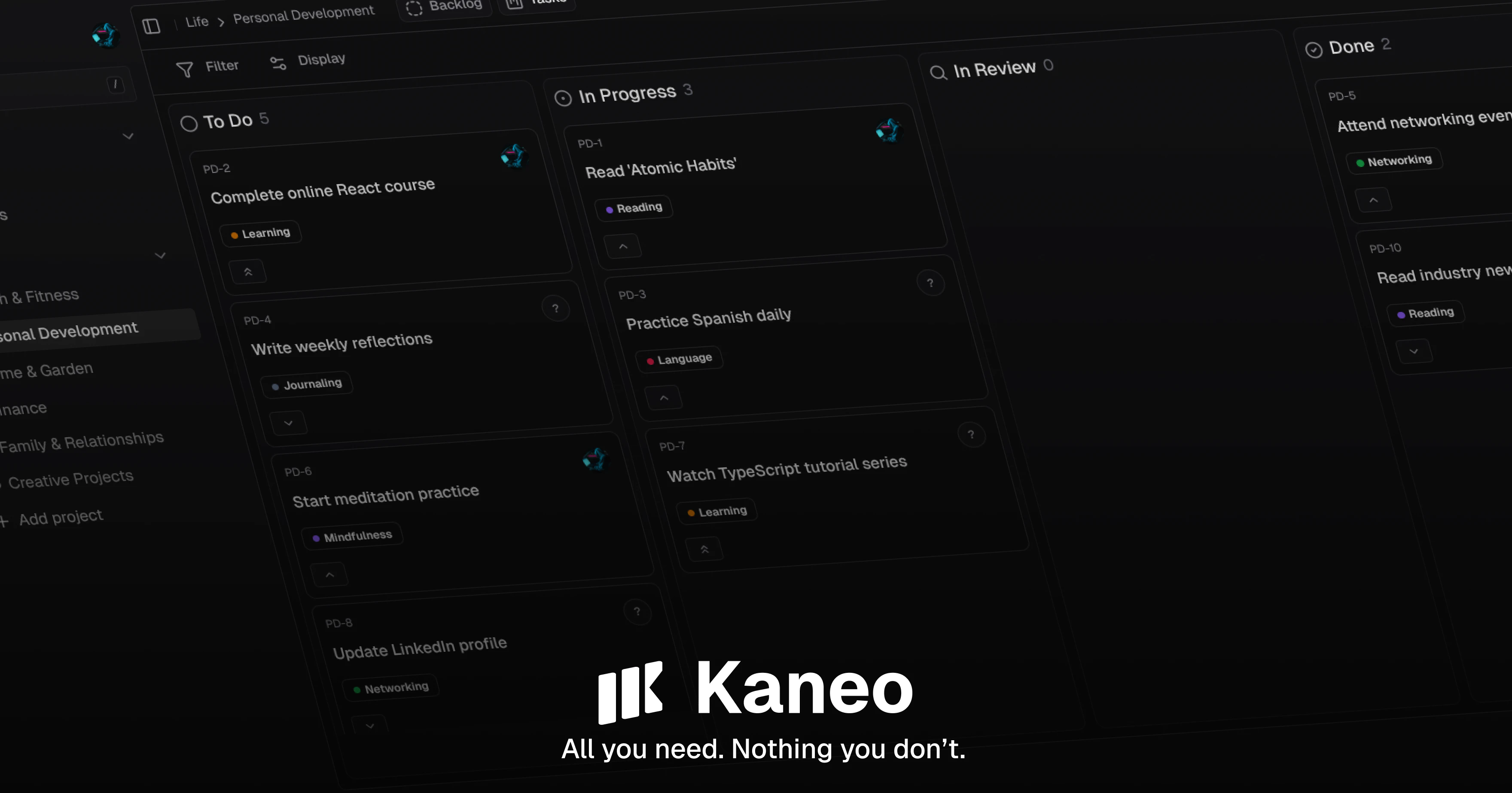 Kaneo screenshot 1