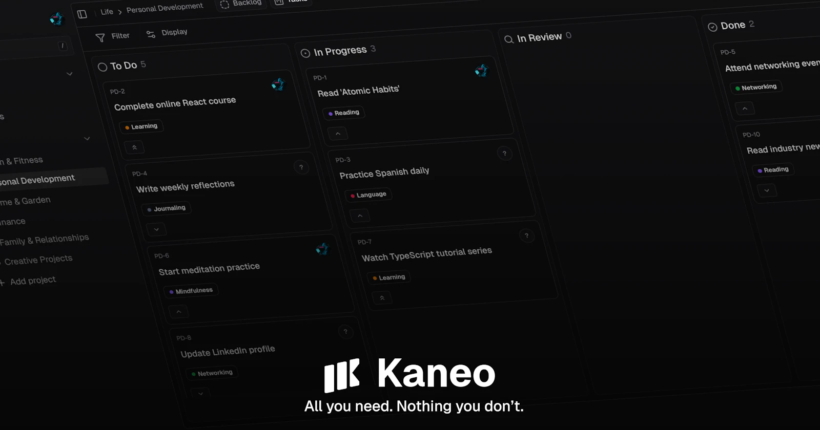 Kaneo screenshot 1