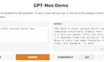 GPT-NEO web demo image