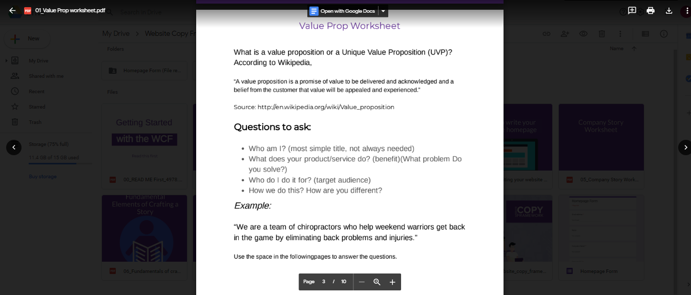 Website Copy Framework gallery image