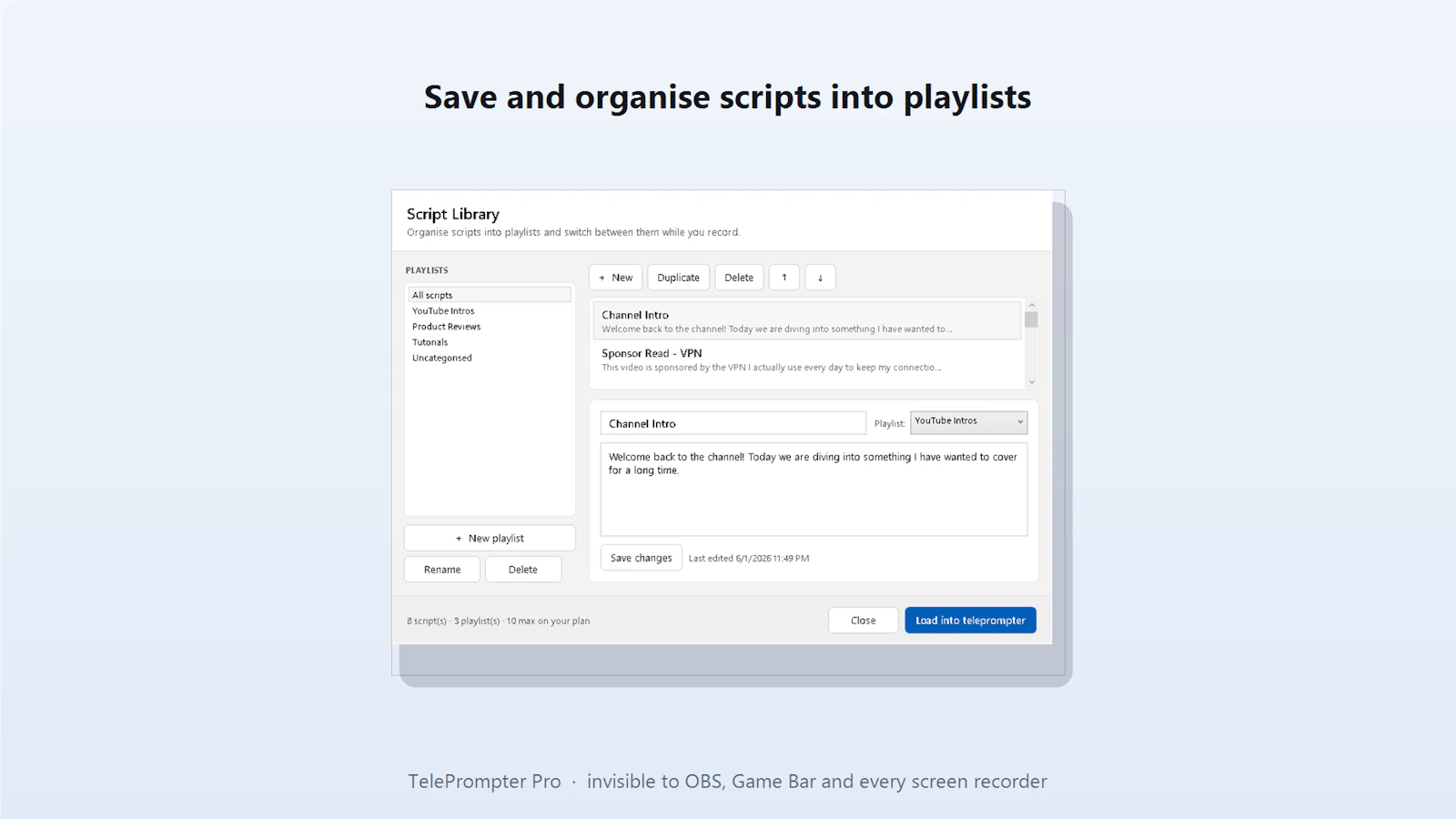 TelePrompter Pro for OBS screenshot 2