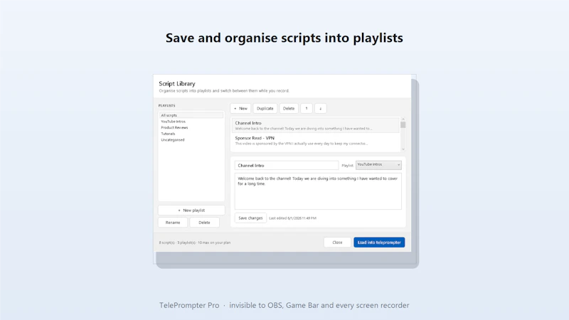 TelePrompter Pro for OBS screenshot 2