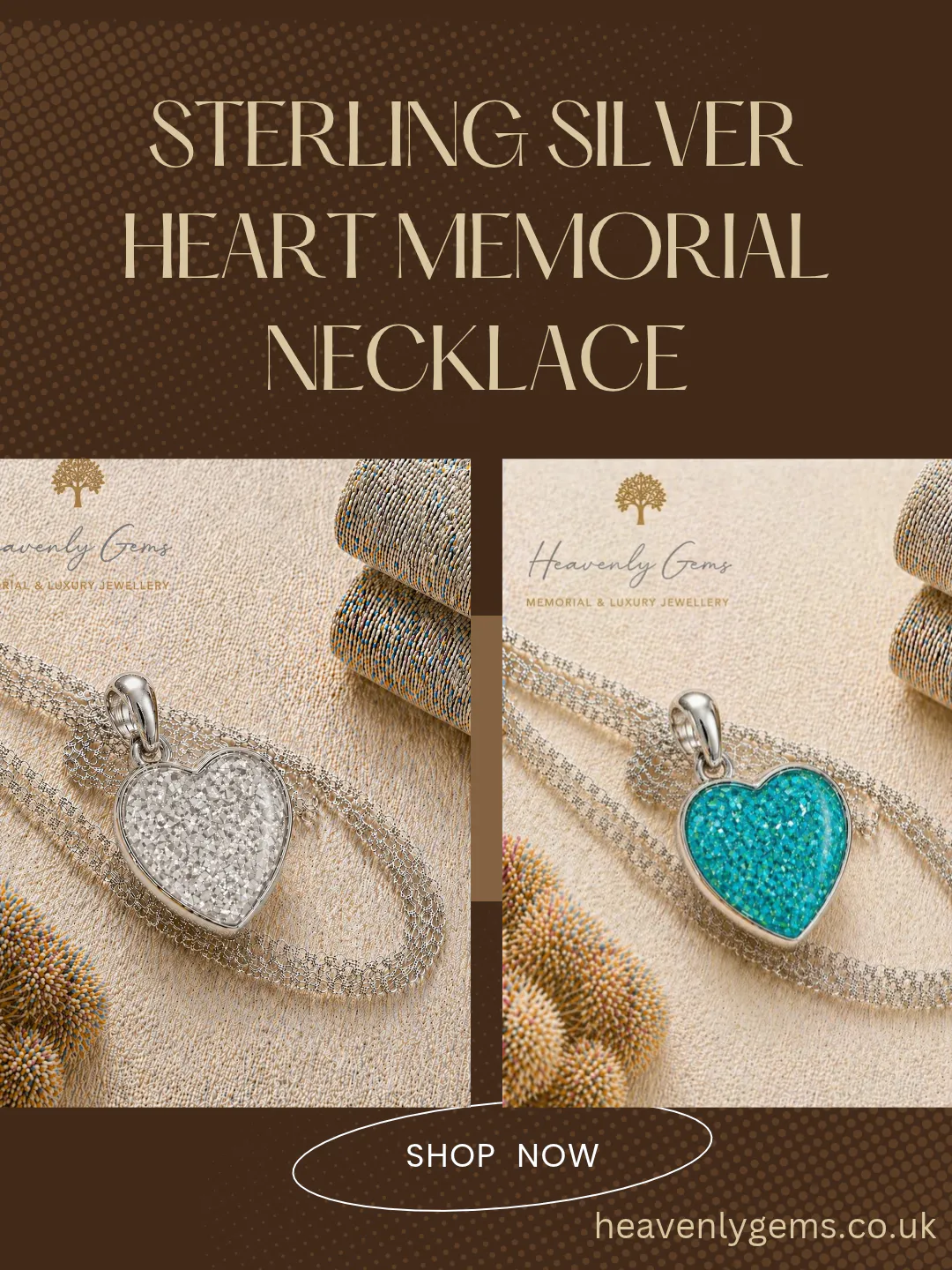 Sterling Silver Heart Memorial Necklace