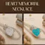 Sterling Silver Heart Memorial Necklace