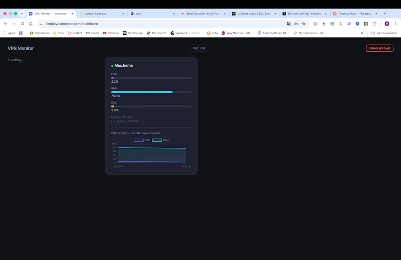 VPS Monitor screenshot 2