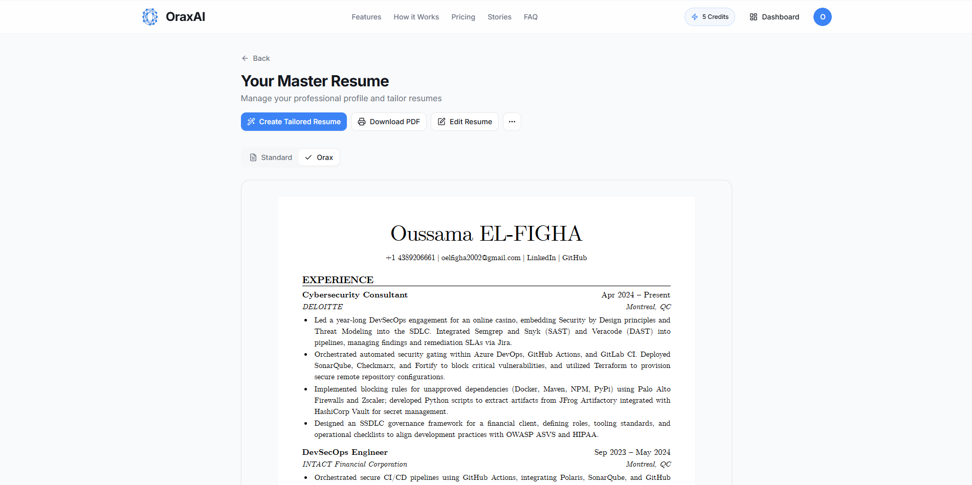 OraxAI - Screenshot 4 showing product features and functionality