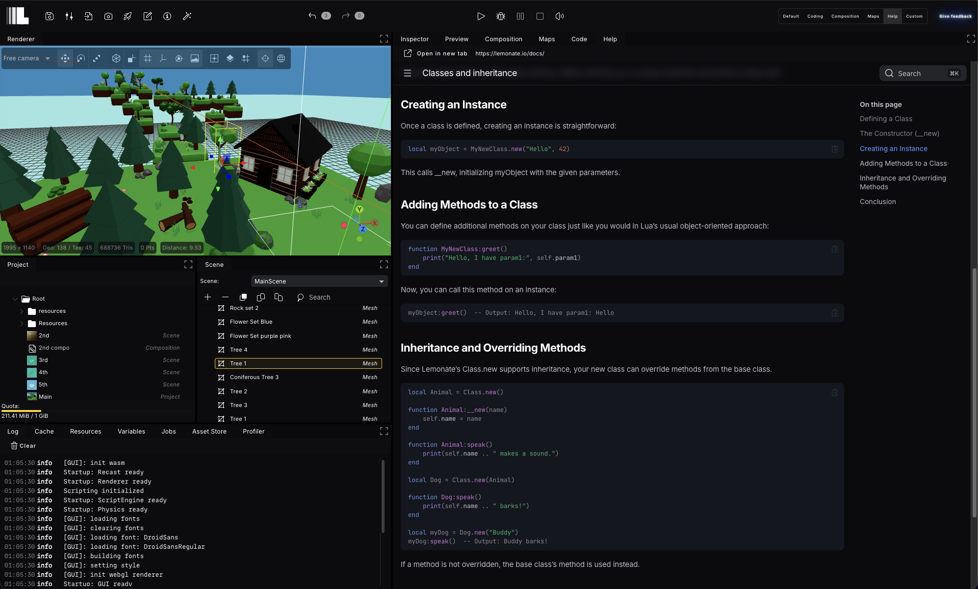Lemonate 3D Engine - Screenshot 2 showing product features and functionality