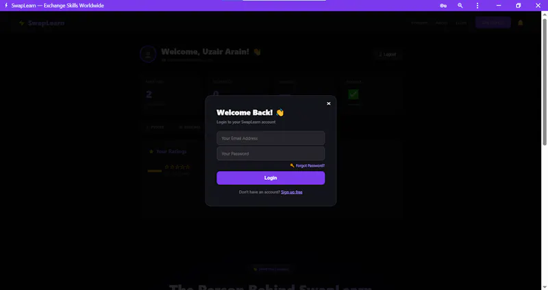 SwapLearn — Exchange Skills Worldwide screenshot 1
