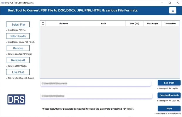 Média Convertisseur de fichiers PDF DRS Softech - Convertissez des fichiers PDF dans n'importe quel format avec une précision totale 2