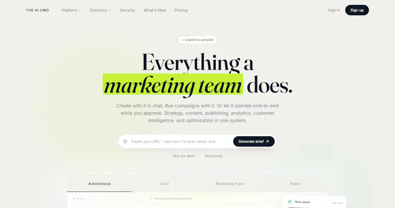 The AI CMO screenshot 1