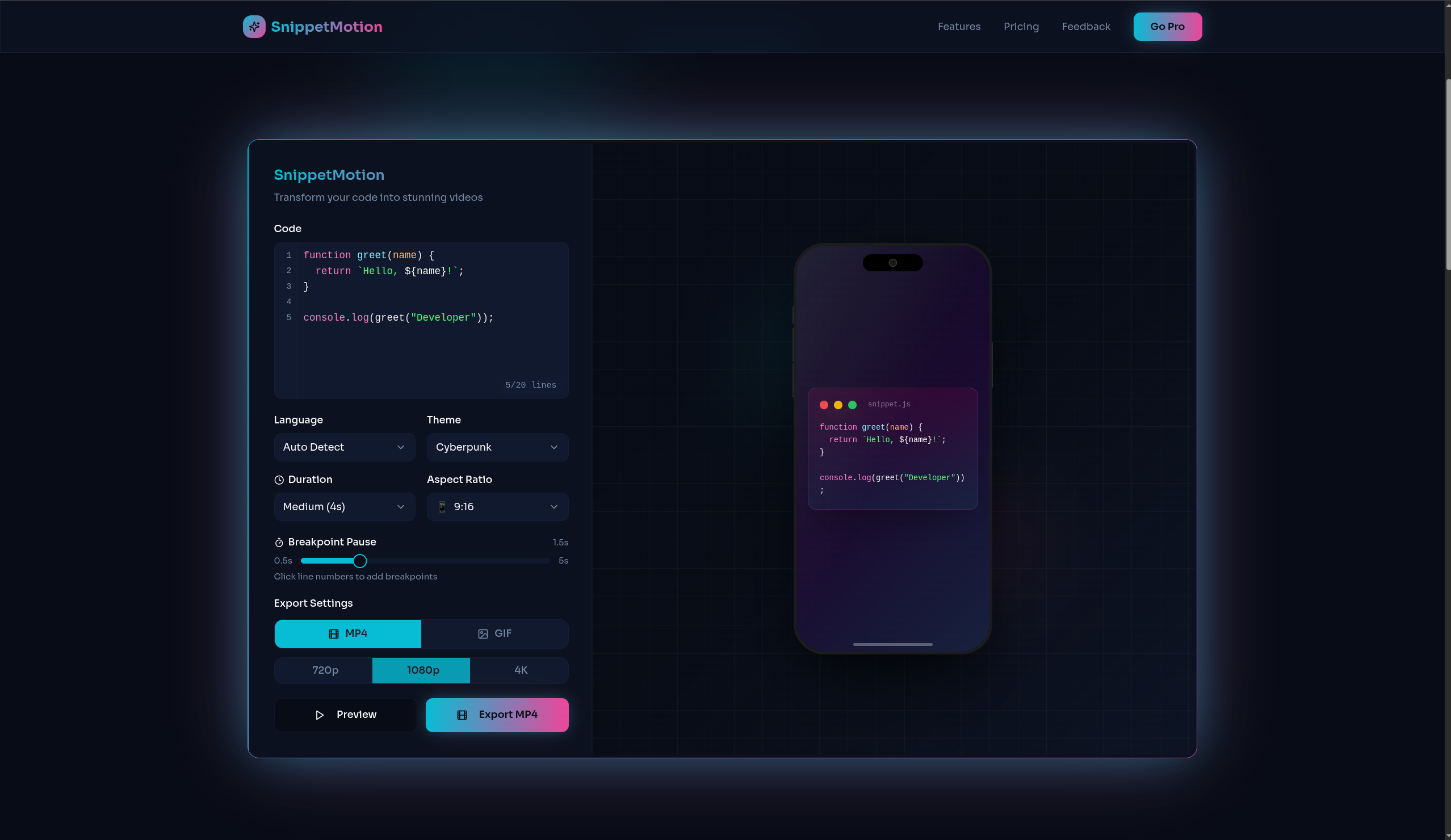 SnippetMotion - Product Hunt launch logo and brand identity