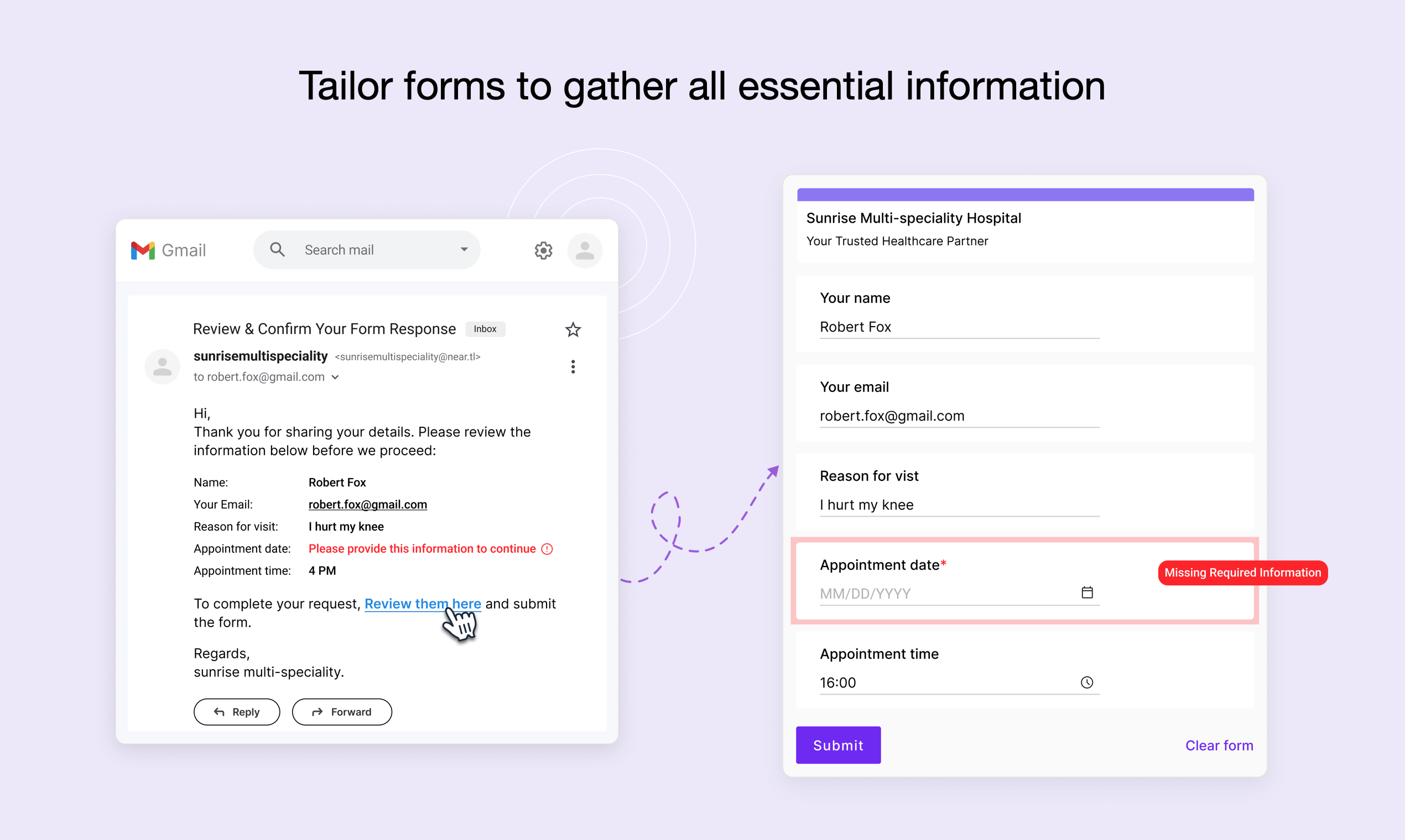 Média E-mail sémantique - Envoyer un e-mail pour remplir les formulaires Google 5