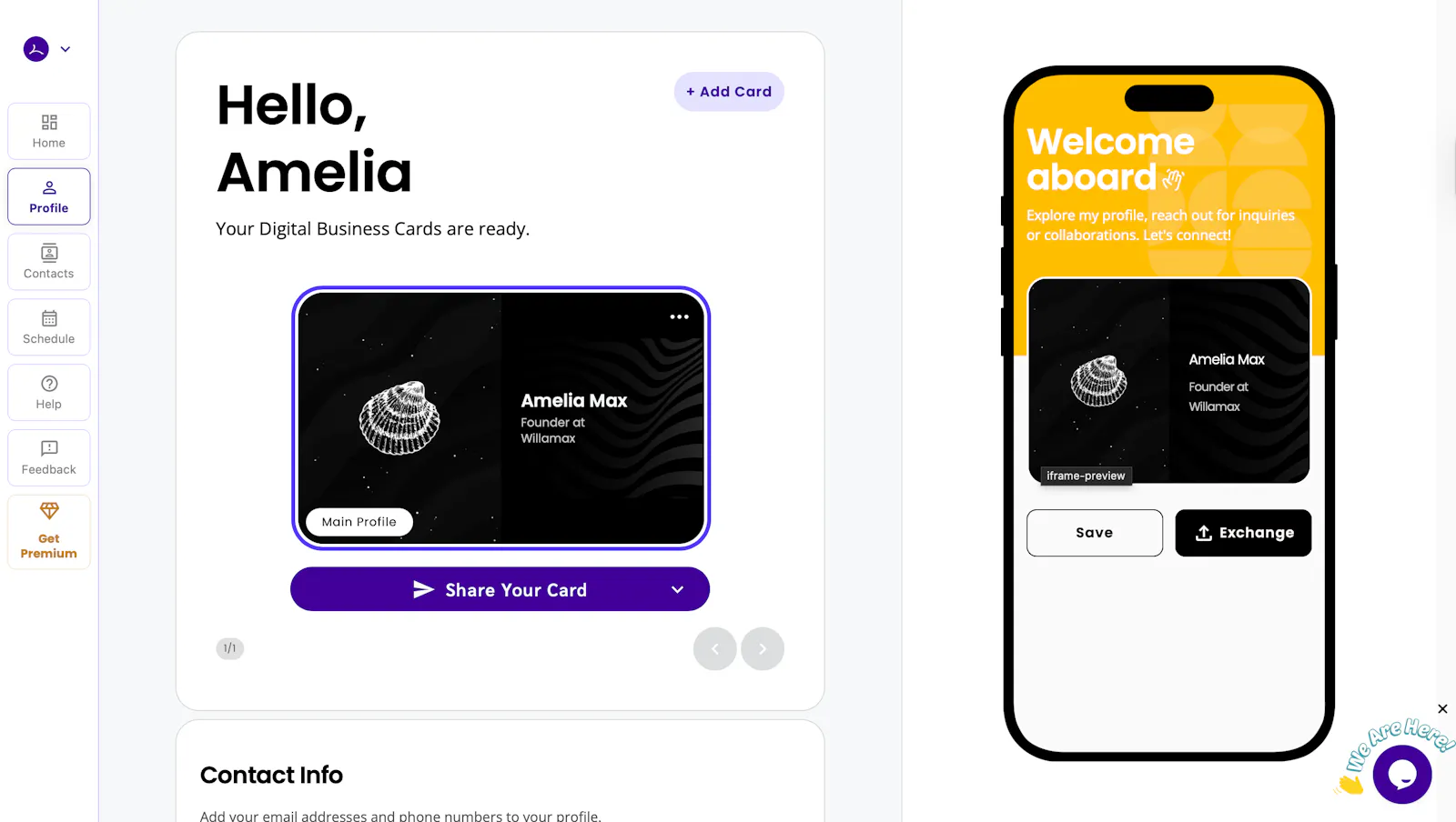 Leapon: Digital Business Card CRM screenshot 1