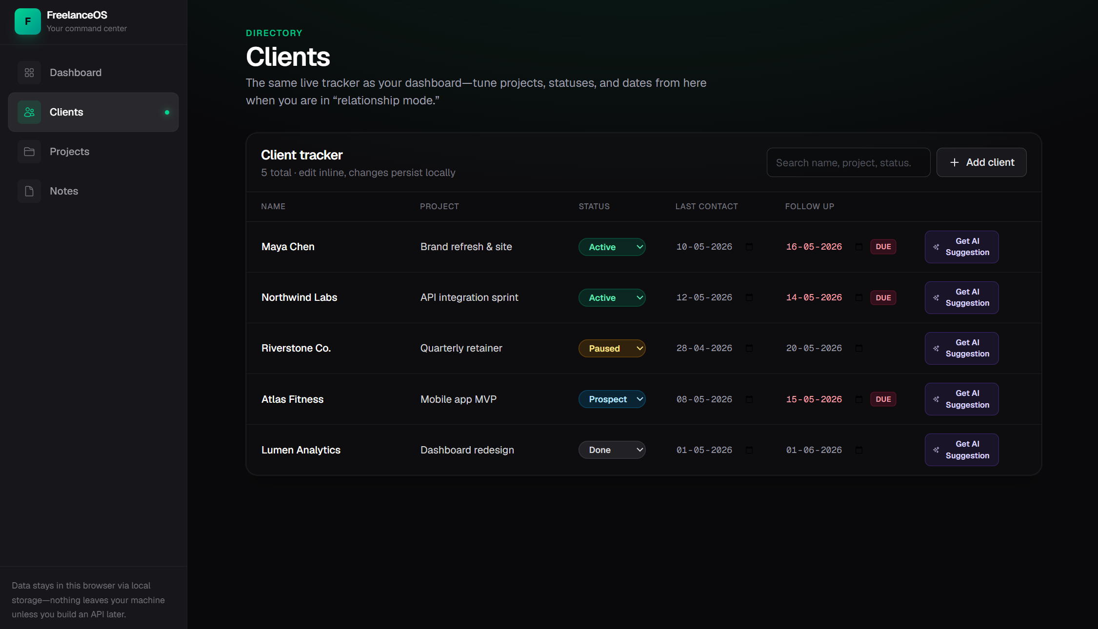  FreelanceOS gallery image