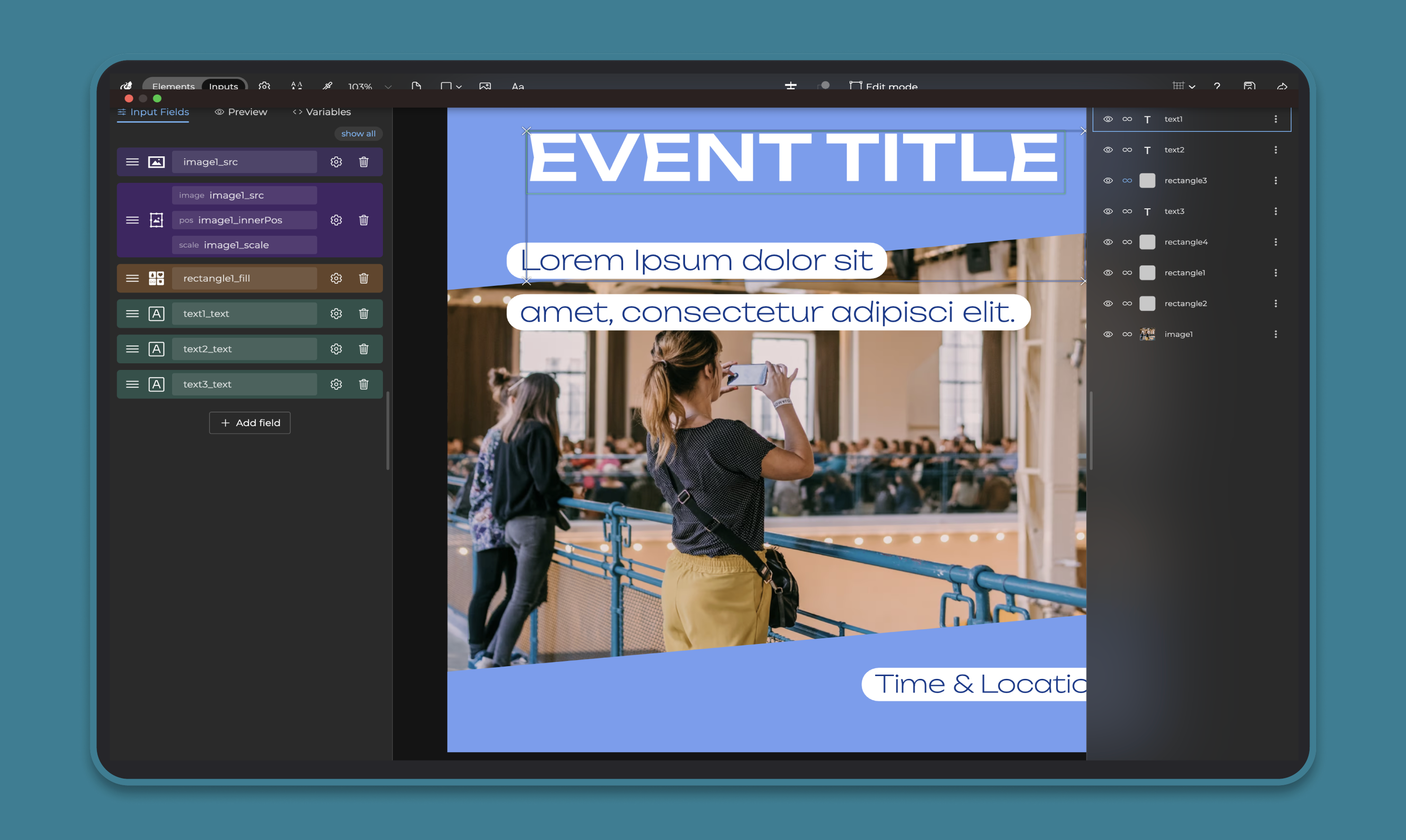BLUEPIC Studio - Responsive graphic templates that can adapt their appearance media 5